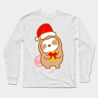 Cute Christmas Present Sloth Long Sleeve T-Shirt